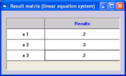 Linear equation system